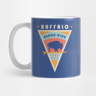 Buffalo NY Beach Club Lake Erie USA Surfing Mug